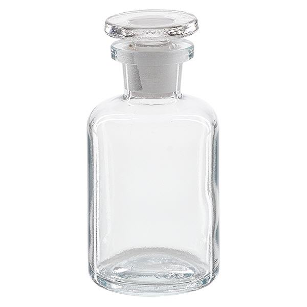 Kulat&#225; lahvi&#269;ka s ram&#233;nkem 50 ml &#269;ir&#225; sklen&#283;n&#225; z&#225;tka s &#250;zk&#253;m hrdlem