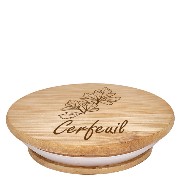 Couvercle en bois "Cerfeuil" pro WECK RR60 Couvercle en bois "Cerfeuil" pro WECK RR60