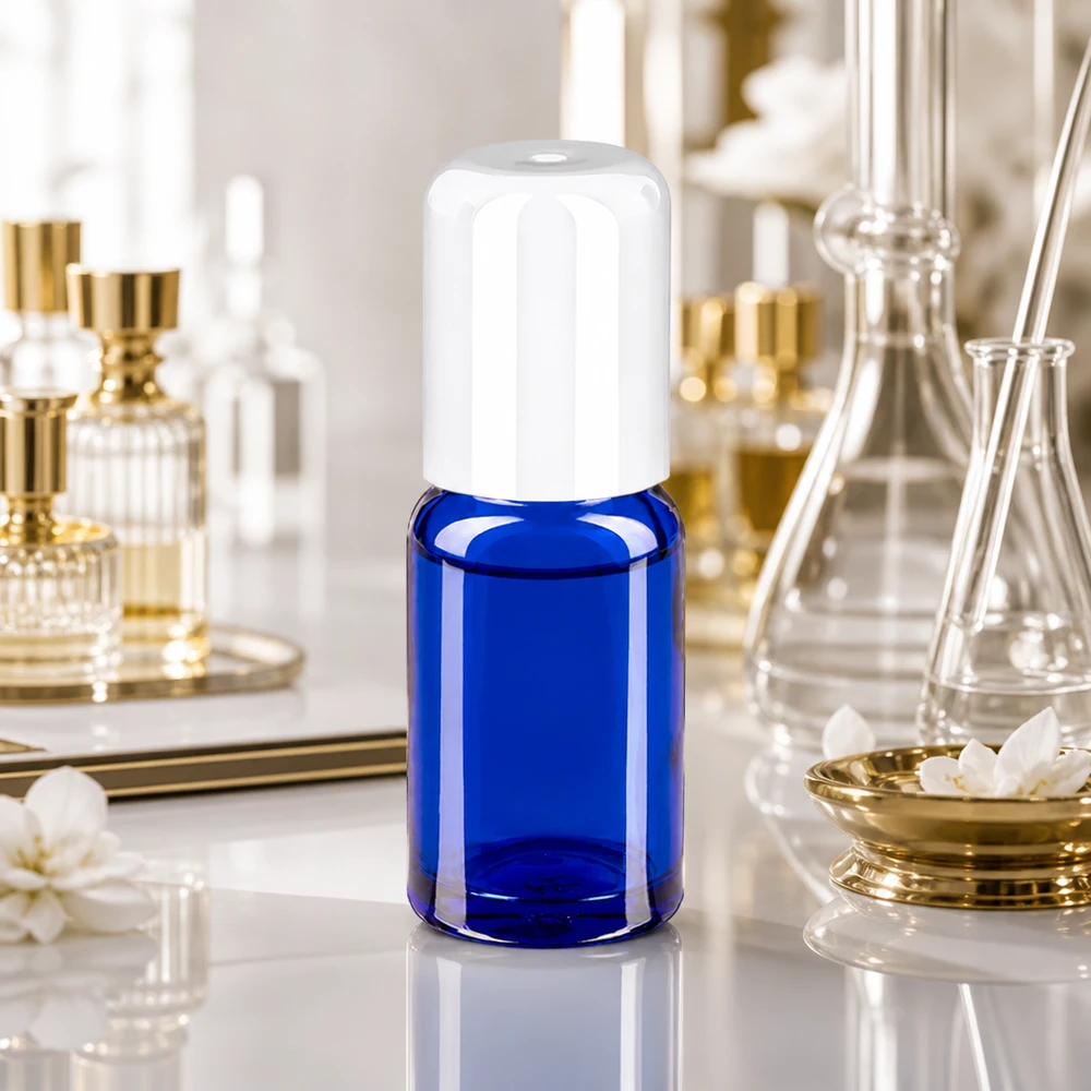 Stilvolle blaue Roll-On Flasche 10ml STD BlueLine ideal für Parfüm und Pflegeöle