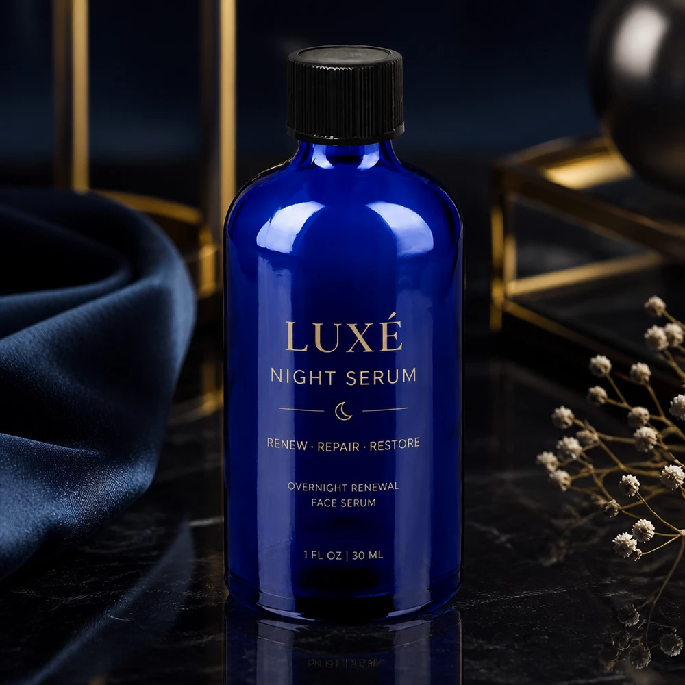 Lichtschützende blaue Glasflasche 100ml mit praktischem Tropfverschluss für empfindliche Substanzen