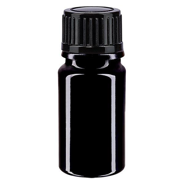 Lékárenská láhev fialová 5ml šroubovací uzávěr černý St. Lékárenská láhev fialová 5ml šroubovací uzávěr černý St.