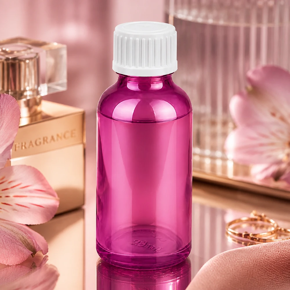 30ml lahvička s kapátkem 0,9 mm bílá standardní PurpleLine. UT18/30 Professionelle 30ml Tropfflasche in violett für Labor und pharmazeutische Anwendungen