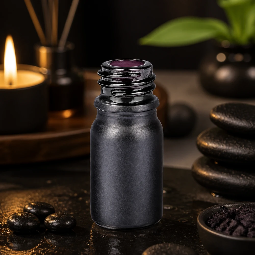 5ml lékárenská láhev BlackLine UT18/5 UNiTWIST Nachfüllbare 5ml Apothekenflasche BlackLine UT18/5 UNiTWIST für nachhaltige Kosmetikverpackung