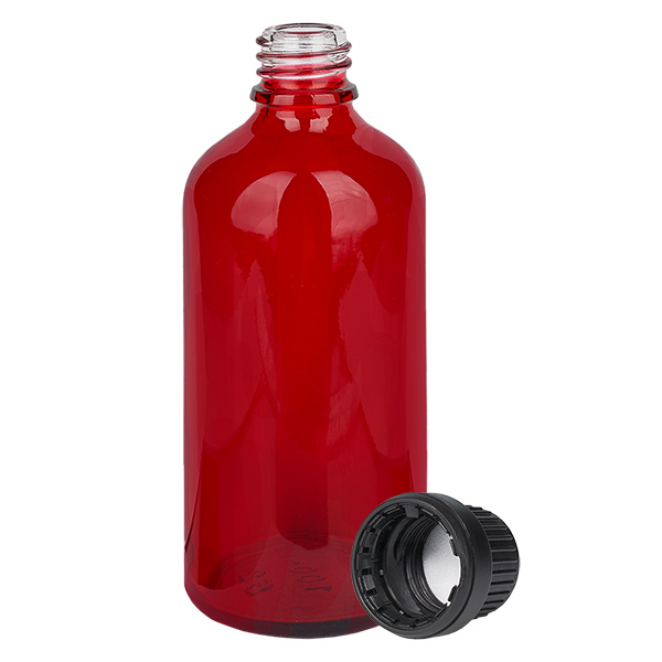 100ml láhev 11mm šroubovací uzávěr černý s ochranou proti manipulaci RedLine UT18/100 100ml láhev 11mm šroubovací uzávěr černý s ochranou proti manipulaci RedLine UT18/100