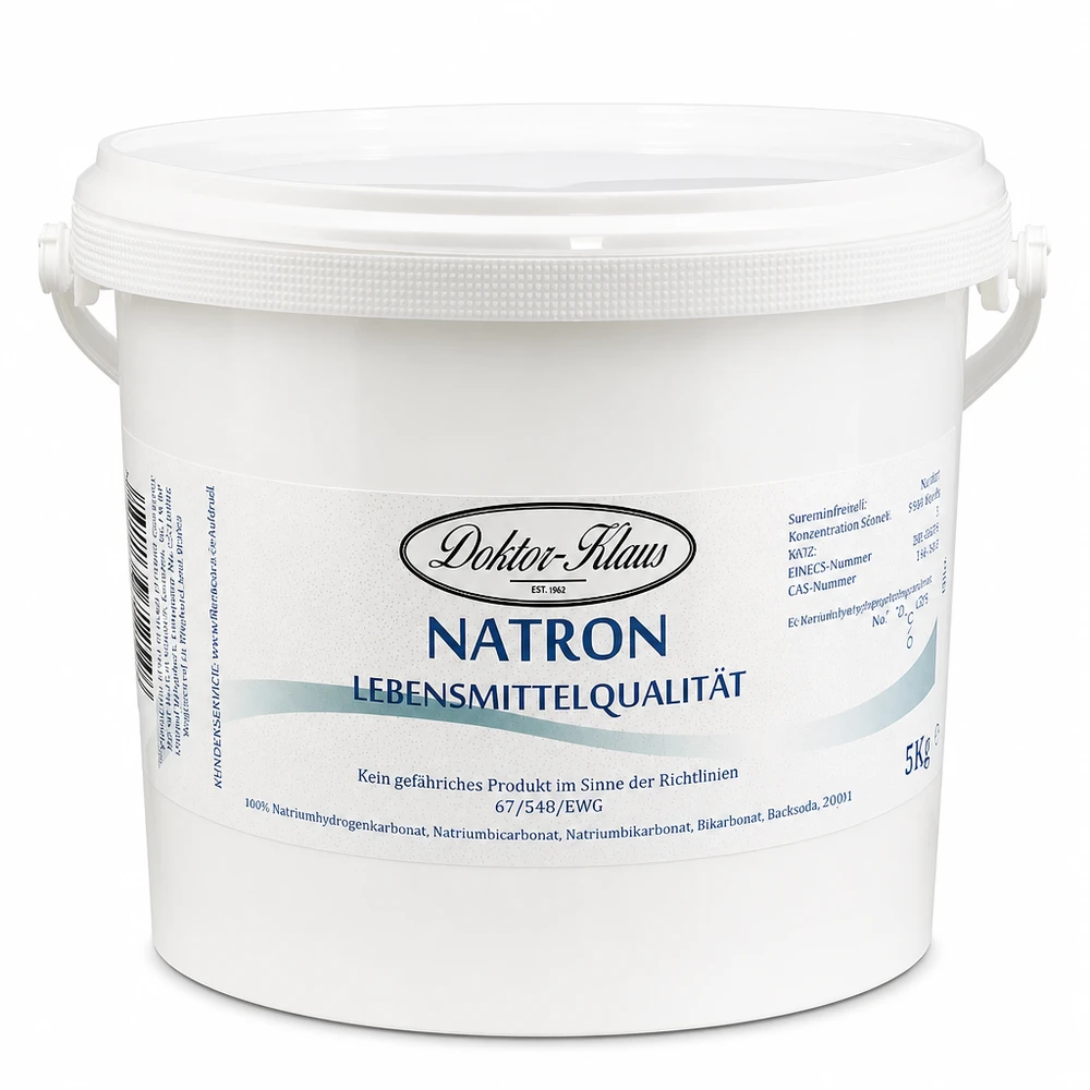 Hydrogenuhličitan sodný 5kg Doktor-Klaus Doktor Klaus Natron 5kg Natriumbicarbonat in lebensmittelechter weißer Kunststoffdose