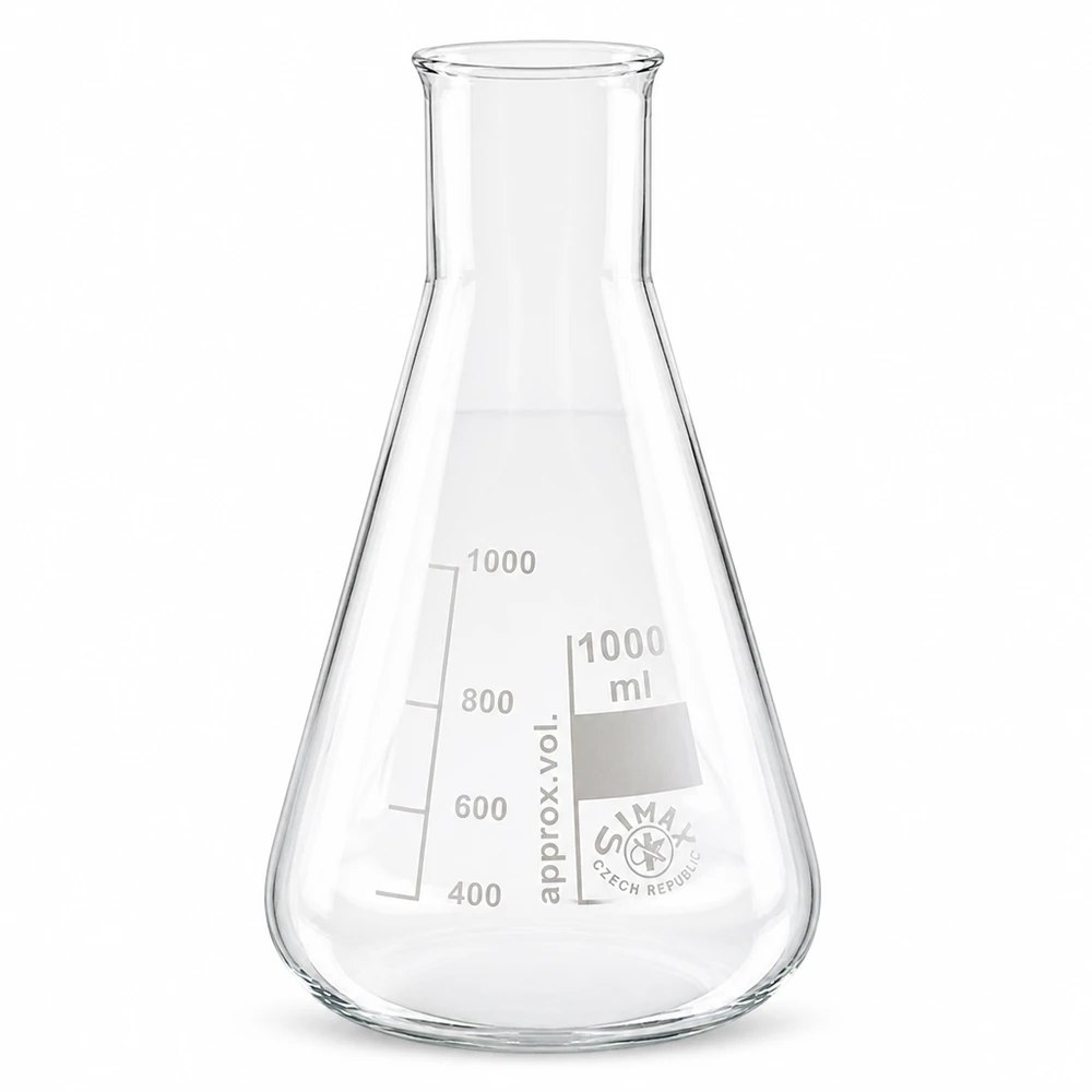 Erlenmeyerova baňka 1000ml se širokým hrdlem