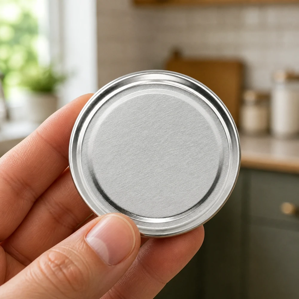 66mm víčko BasicSeal stříbrné (TO66) UNiTWIST Stříbrné kovové víčko TO66 se v kuchyni drží mezi prsty