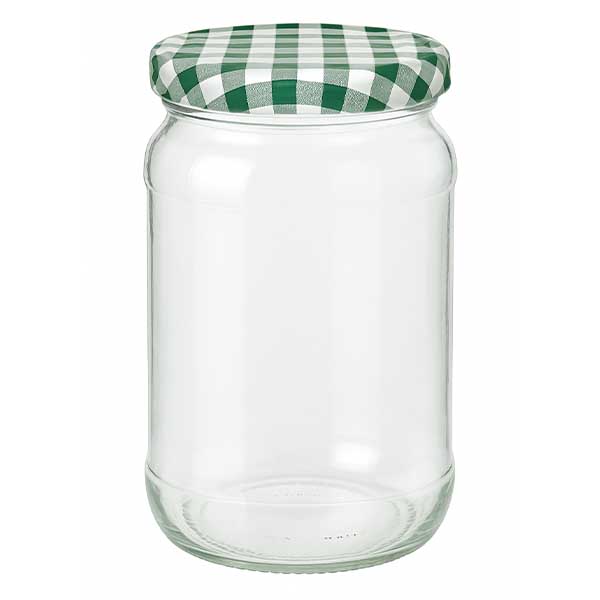 1062ml kulatá sklenice + víčko BasicSeal zelené/bílé UNiTWIST