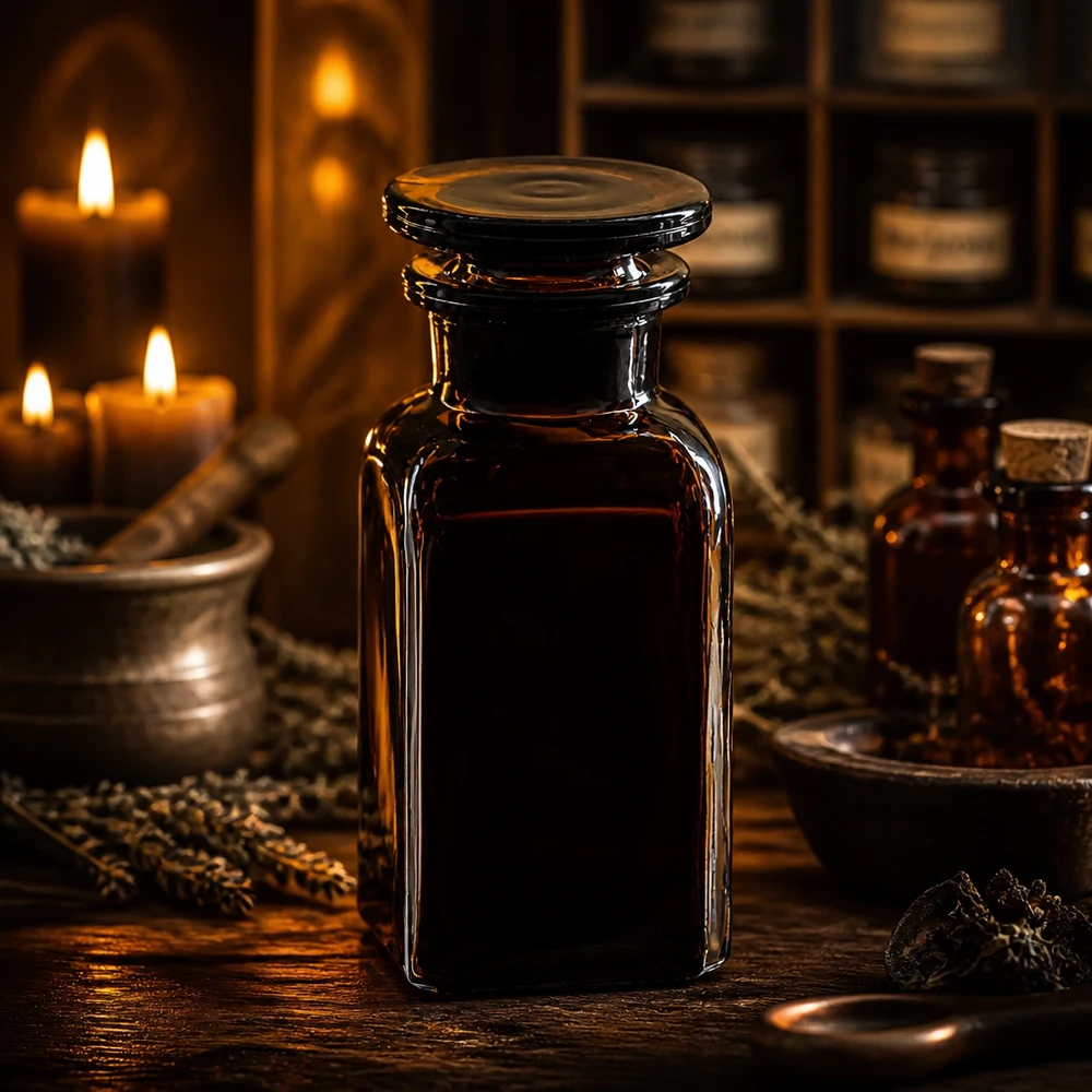 Hranatá láhev 100ml hnědá skleněná zátka se širokým hrdlem Lichtschutzflasche 100ml Vierkant Weithals braunbraun für Tinkturen und Naturheilmittel
