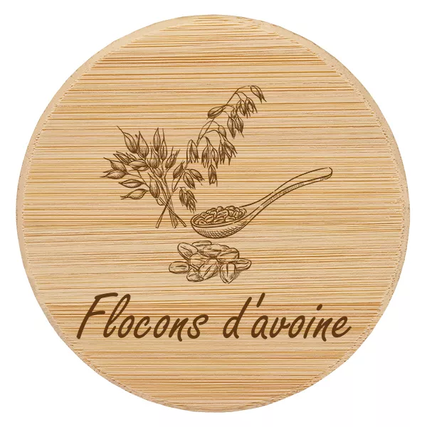Couvercle en bois "Flocons d'avoine" pro WECK RR100 Couvercle en bois "Flocons d'avoine" pro WECK RR100