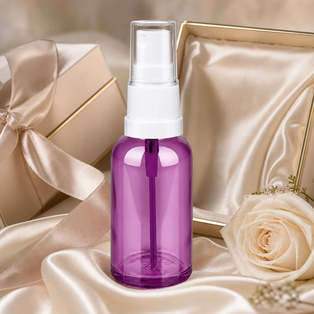 30ml lahvička s rozprašovačem bílá/průhledná Standard PurpleLine UT18/30 Stilvolle 30ml Glassprayflasche in Purple Line Optik für professionelle Anwendungen