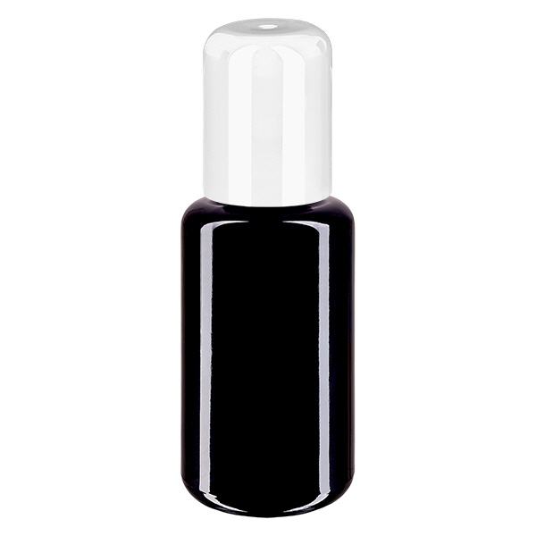 Lékárenská lahvička violet 30ml roll-on uzávěr bílá