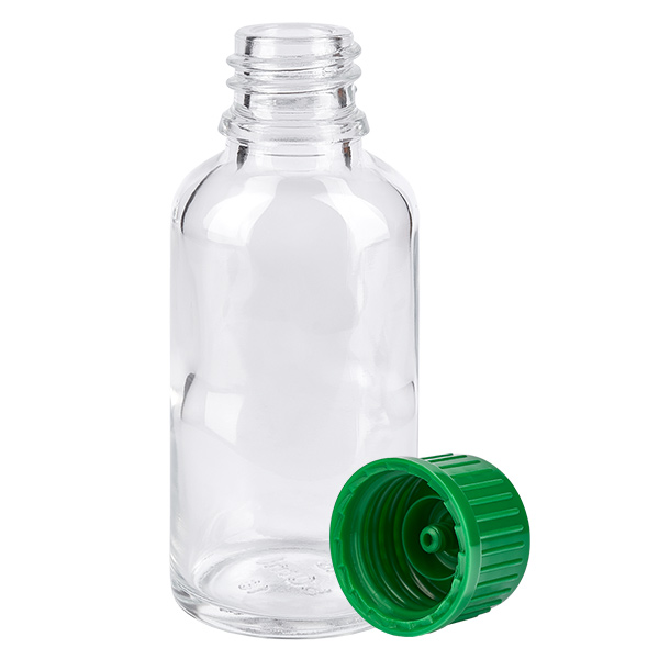 30ml láhev 11mm šroubovací uzávěr zelený standard ClearLine UT18/30 30ml láhev 11mm šroubovací uzávěr zelený standard ClearLine UT18/30