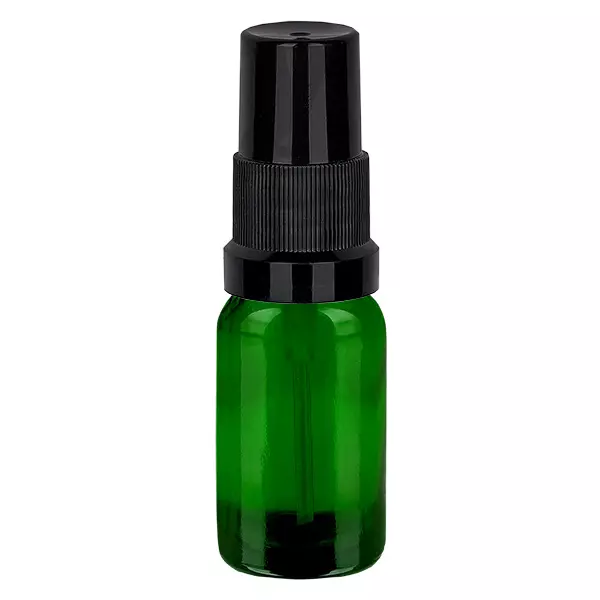 10ml lahvička s rozprašovačem černá standardní uzávěr GreenLine UT18/10 10ml lahvička s rozprašovačem černá standardní uzávěr GreenLine UT18/10