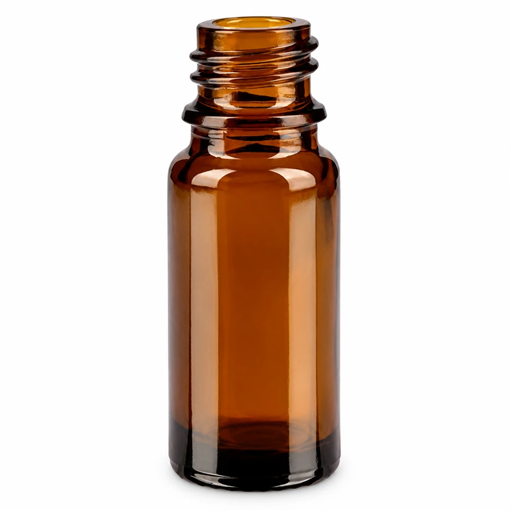 Kapátková láhev 10 ml DIN 18 z jantarového skla Kompakte braune Apothekerflasche ApoGlas 10ml Fassungsvermögen mit weiter Öffnung zum Befüllen