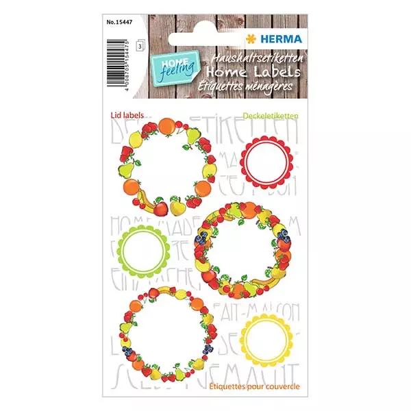 Etikety na víčko "Ovoce" (18 samolepek) ø24/43 mm Etikety na víčko "Ovoce" (18 samolepek) ø24/43 mm