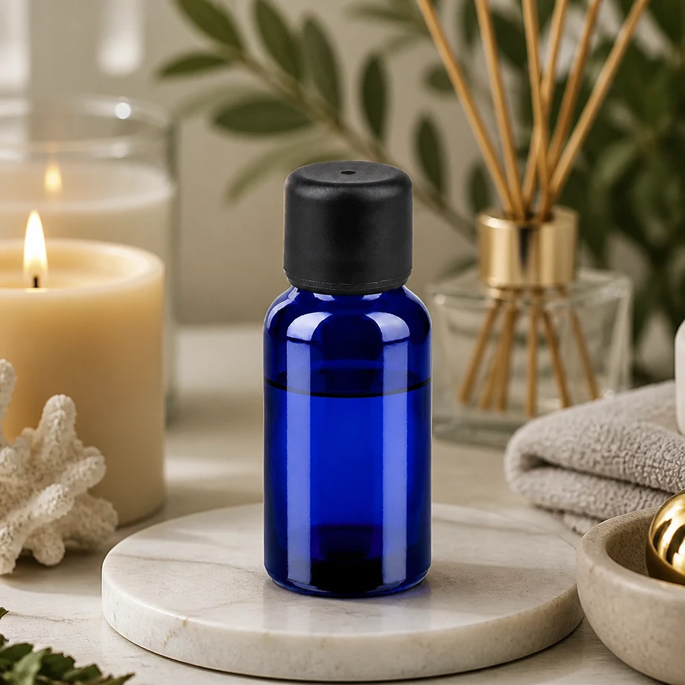 Kompakte Violettglas-Flasche 20ml STD-Ausführung optimal für portionierte Abfüllung von Konzentraten