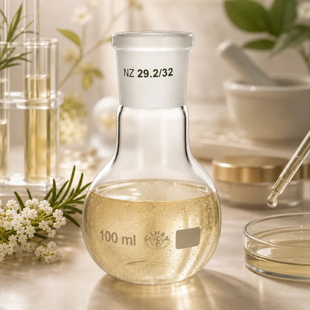 Stojánková baňka 100 ml se standardním broušeným spojem (29/32) Chemieresistenter Glaskolben mit bauchiger Form für effiziente Durchmischung von Reaktionsgemischen