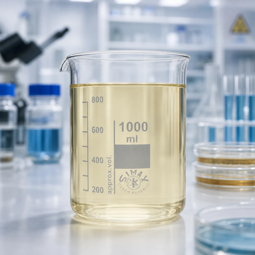 Kádinka 1000ml z borosilikátového skla, nízký tvar Dickwandiges Becherglas 1000ml Borosilikatglas mit Ausguss für sichere Handhabung im Labor