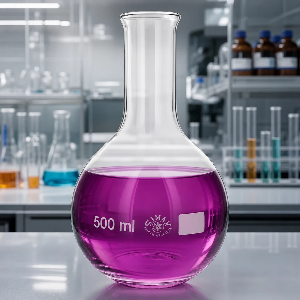 Hip flask 500ml úzké hrdlo Chemiekolben 500ml Enghals dickwandig robust für intensive Laboranwendungen