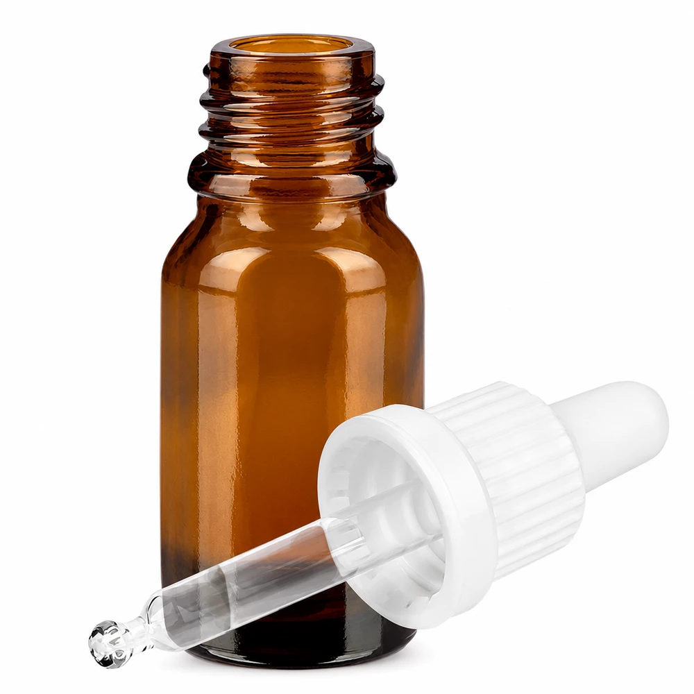 Hochwertige 10ml Braunglasflasche mit Pipettierverschluss für pharmazeutische Anwendungen