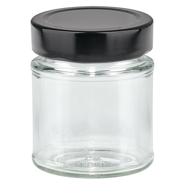 154ml kulat&#225; sklenice + v&#237;&#269;ko BasicSeal &#269;ern&#233; hlubok&#233; UNiTWIST