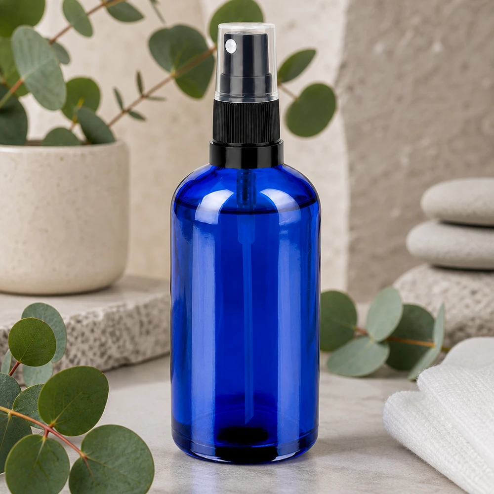 100ml lahvička s rozprašovačem černá černá/průhledný standardní uzávěr BlueLine UT18/100 100ml lahvička s rozprašovačem černá černá/průhledný standardní uzávěr BlueLine UT18/100