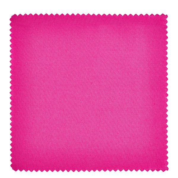 Látkový ubrousek na šperky růžový 12cm čtvercový Pinker Stoff 12cm eckig Nahaufnahme zeigt Textur und Zackenschnitt Detail für Schmuckdeckchen Bastelbedarf