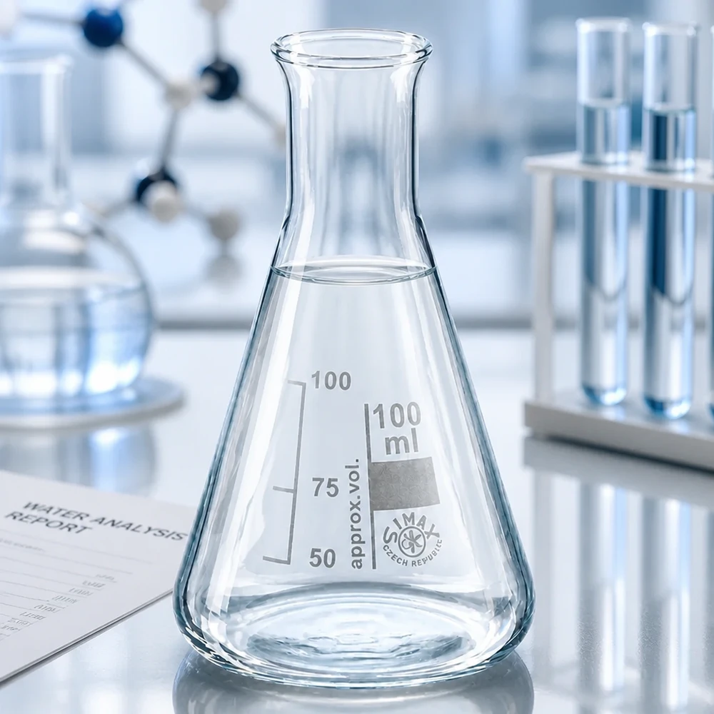 Kompakter 100ml Laborkolben Enghals mit ergonomischer Kegelform für einfache Handhabung