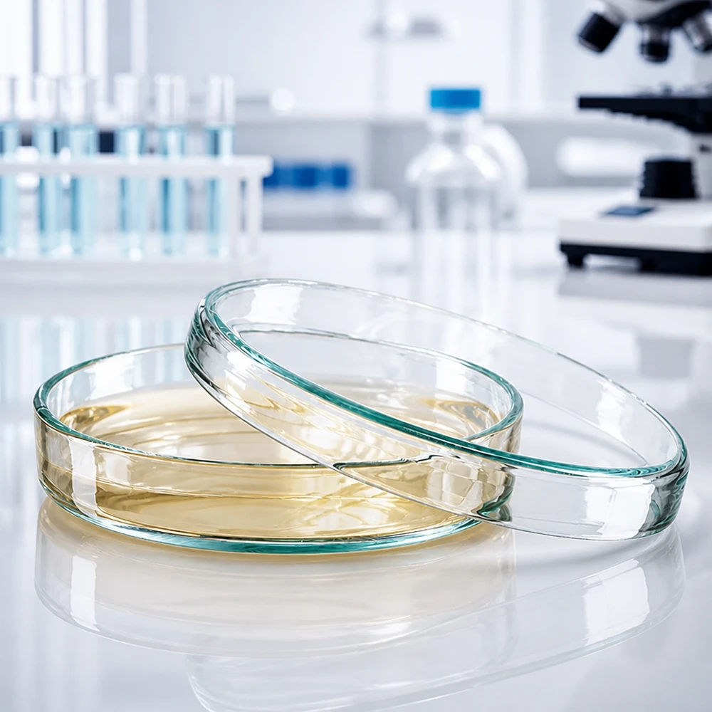 Petriho miska 80x15mm, sklo Sterilisierbare Glaspetrischale 80x15mm für Bakterienanzucht Pilzkulturen und Zellbiologie