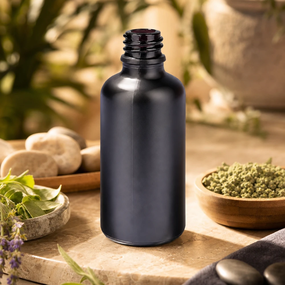 50ml dávkovací láhev BlackLine UT18/50 UNiTWIST Laborgeprüfte 50ml Apothekerflasche BlackLine UT18/50 UNiTWIST für sichere Wirkstofflagerung
