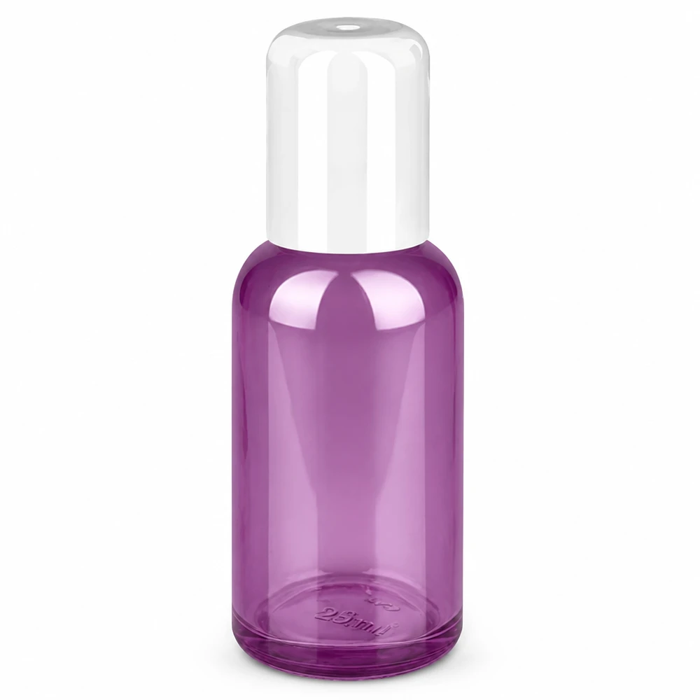 30ml lahvička s globulí bílá standardní PurpleLine UT18/30 Violette 30ml Rollerflasche mit weißem Deckel ideal für DIY-Kosmetik und Aromatherapie
