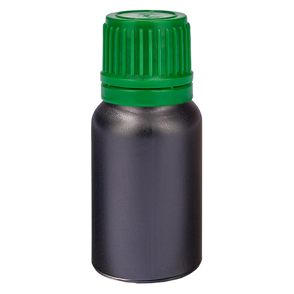 10ml lahvička 11mm šroubovací uzávěr zelený s pojistkou proti manipulaci BlackLine UT18/10 10ml lahvička 11mm šroubovací uzávěr zelený s pojistkou proti manipulaci BlackLine UT18/10