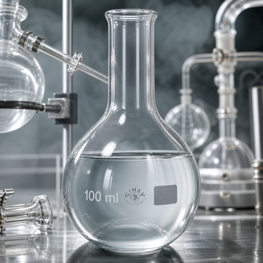 Stojatá baňka 100 ml s úzkým hrdlem Laborglasware Rundkolben 100ml mit ergonomischem Design für einfache Handhabung