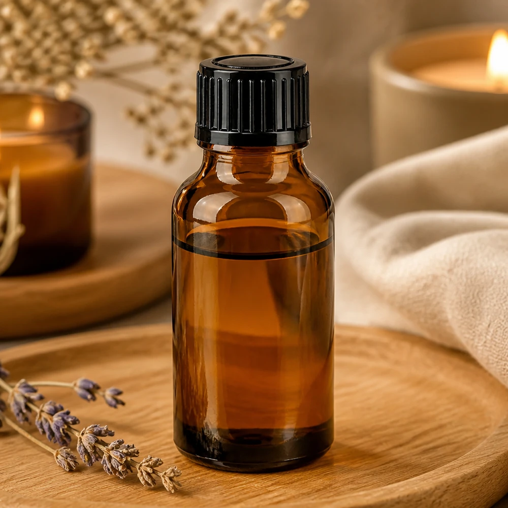 Braune Apothekerglasflasche 20ml mit schwarzem Tropfverschluss für UV-Lichtschutz