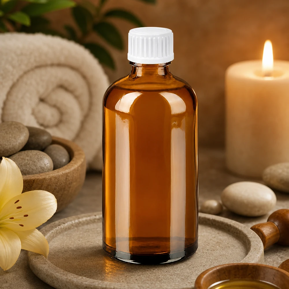 100ml lahvička s kapátkem 0,9mm bílá standardní uzávěr BrownLine UT18/100 Laborqualität 100ml Tropfflasche mit exakter 0.9mm Dosieröffnung für Tinkturen