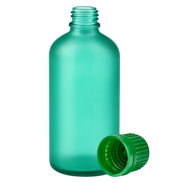 100ml láhev 11mm šroubovací uzávěr zelený tamper-evidentní uzávěr GreenLine UT18/100 100ml láhev 11mm šroubovací uzávěr zelený tamper-evidentní uzávěr GreenLine UT18/100