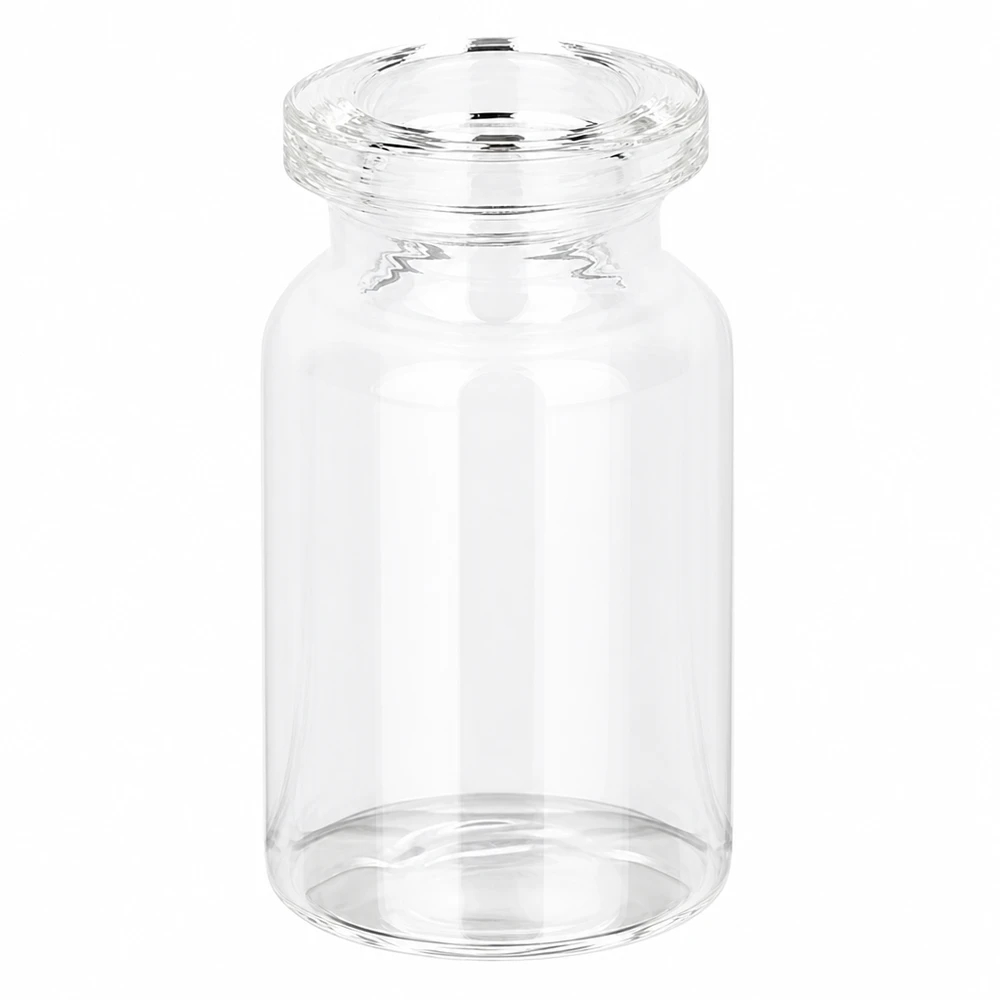Injekční lahvička z čirého skla 5 ml 5ml Klarglas Fläschchen für Injektionslösungen transparent mit glattem Boden