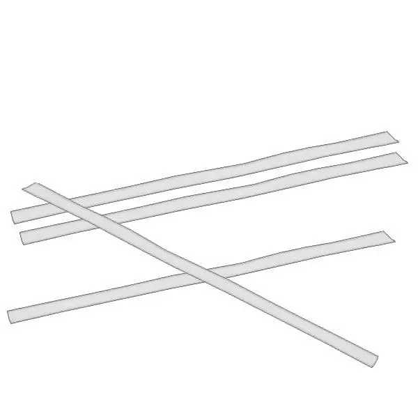 Klipový páskový uzávěr plochý bílý (balení 100 ks) 120 mm