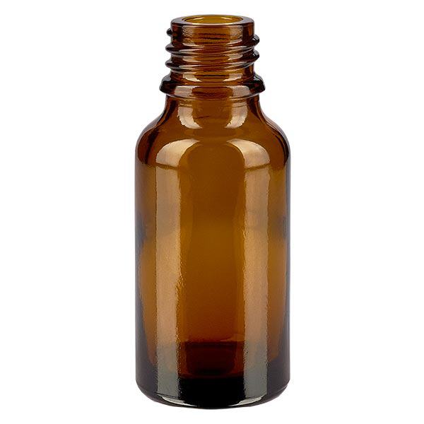 Lahvi&#269;ka s kap&#225;tkem 20 ml DIN 18 z jantarov&#233;ho skla