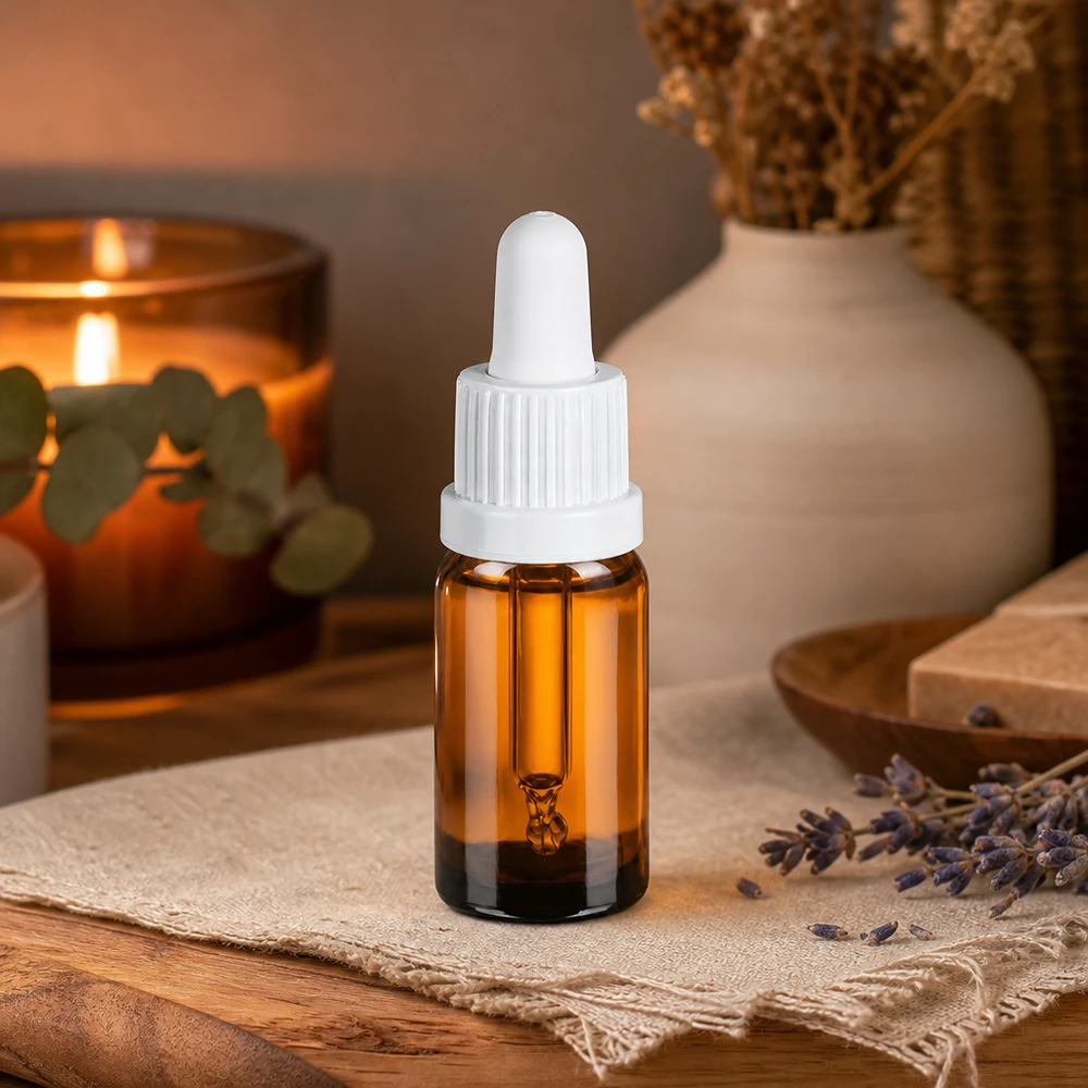 10ml pipetovací láhev bílá s uzávěrem s ochranou proti manipulaci BrownLine UT18/10 10ml BrownLine Glasflasche mit weißer Pipettenkappe UT18/10 für pharmazeutische Zwecke