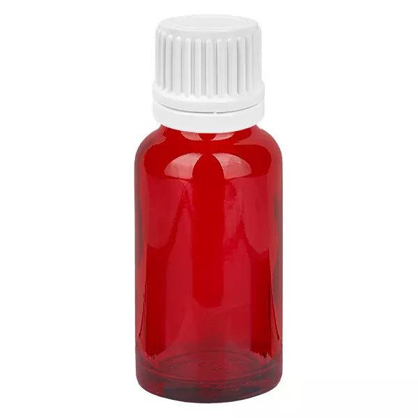 20ml lahvička s kapátkem 0,7 mm bílá tamper-evidentní uzávěr RedLine UT18/20