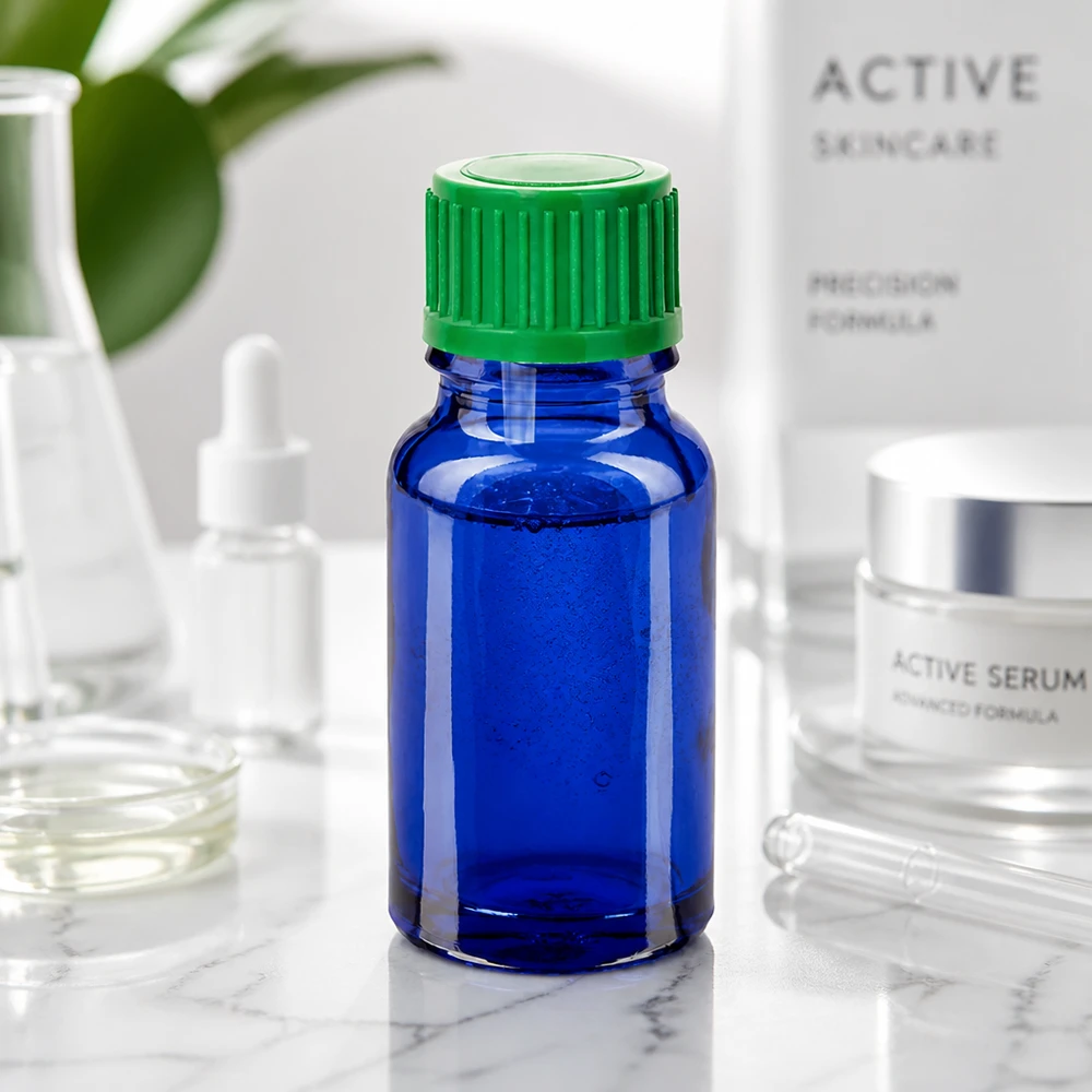 Hochwertige 10ml Glasflasche mit grünem Tropfereinsatz für pharmazeutische Anwendungen