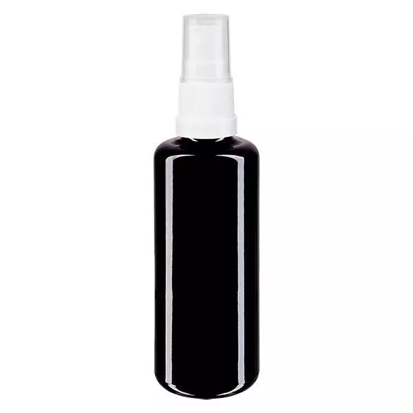 Lékárenská lahvička violet 50ml spray top bílá Lékárenská lahvička violet 50ml spray top bílá