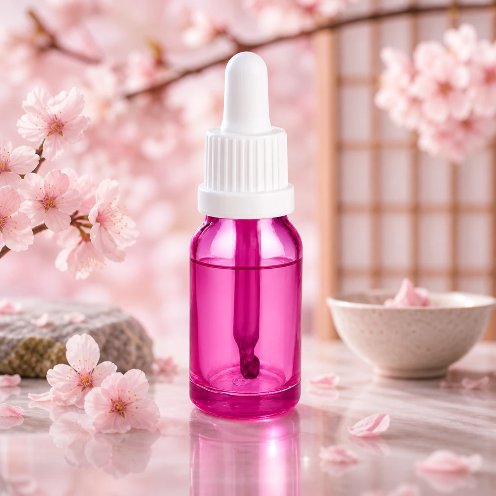10ml pipetovací láhev bílá Originality šroubovací uzávěr PurpleLine UT18/10 Dekorative 10ml Glasflasche in Purple Line Design mit Pipettenapplikator OV UT18/10
