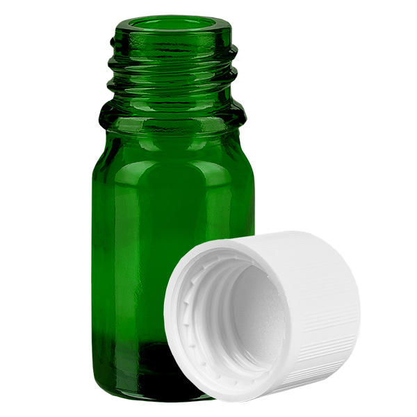 5ml láhev 11mm šroubovací uzávěr bílá standardní dětská pojistka GreenLine UT18/5 5ml láhev 11mm šroubovací uzávěr bílá standardní dětská pojistka GreenLine UT18/5