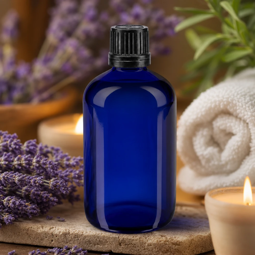 UV-Schutz Blauglas 100ml Flasche ideal für Öle Tinkturen und Heilmittel