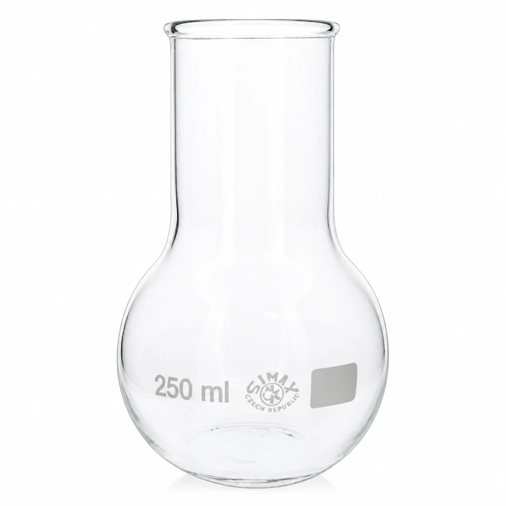 Baňka s širokým hrdlem 250ml Borosilikat Stehkolben 250ml Weithals hitzebeständig für Laborbedarf