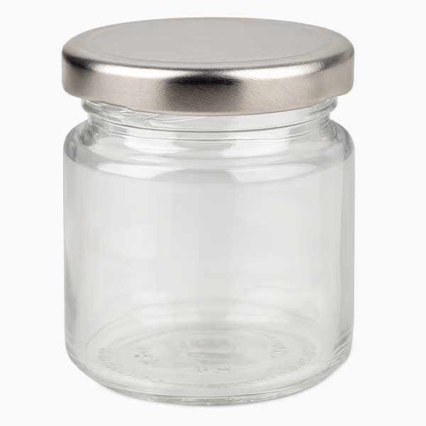 53ml kulatá sklenice s víčkem BasicSeal stříbrná UNiTWIST