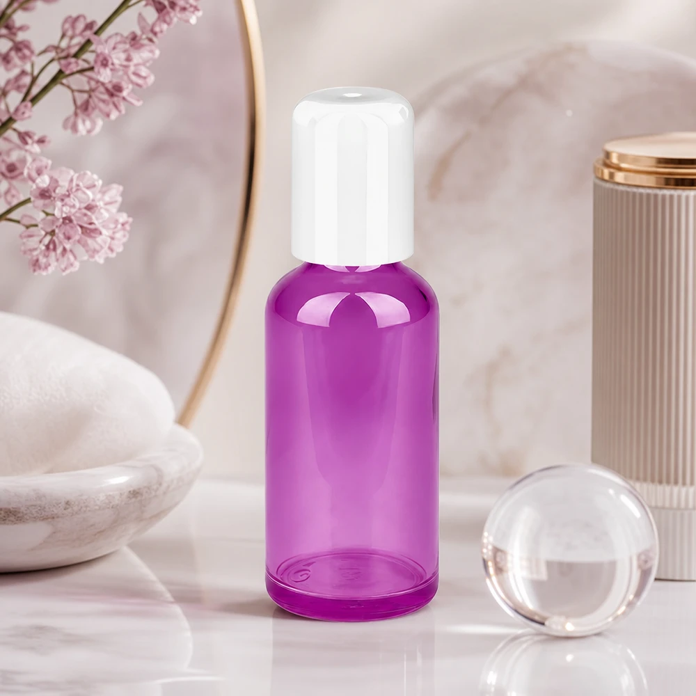 Roll-On Flasche 50ml STD Format mit weissem Verschluss für professionelle Kosmetikabfüllung